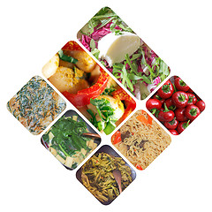 Image showing Vegetarian food set