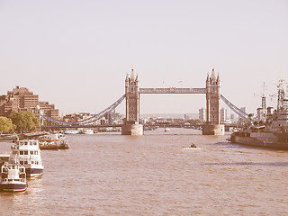 Image showing Tower Bridge, London vintage