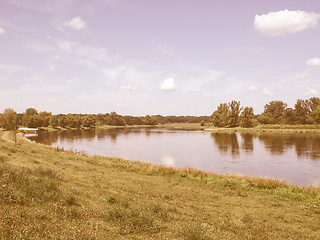 Image showing River Elbe vintage