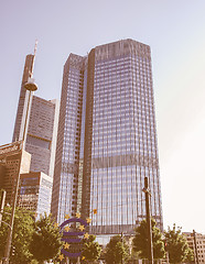 Image showing European Central Bank in Frankfurt vintage