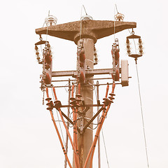 Image showing  Trasmission line tower vintage