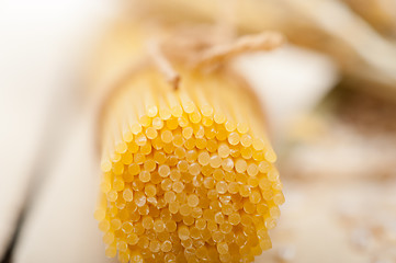 Image showing organic Raw italian pasta and durum wheat 