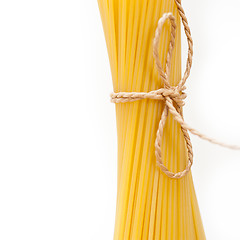 Image showing organic Raw italian pasta and durum wheat 