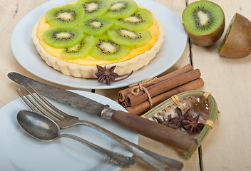 Image showing kiwi  pie tart and spices