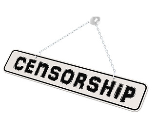 Image showing Censorship banner on white background