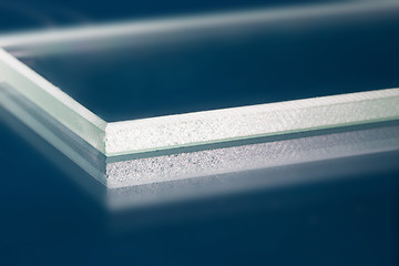 Image showing Glass roving fibre for pultrision process. Window fiberglass profile manufacturing.