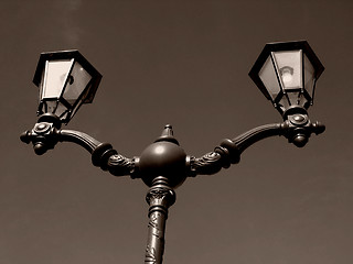 Image showing city street lamps