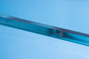 Image showing Glass roving fibre for pultrision process. Window fiberglass profile manufacturing.