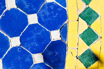 Image showing line in morocco  tile and colorated floor   