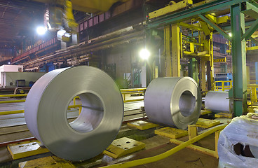 Image showing Galvanized role steel