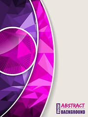 Image showing Abstract pink purple brochure with polygons