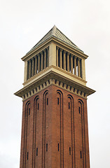 Image showing Venetian tower at Espanya square