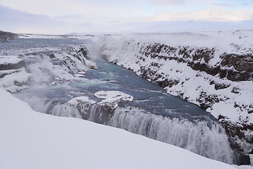 Image showing Famous waterfall Gullfoss, Iceland