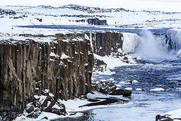 Image showing Beautiful waterfall Selfoss in Iceland