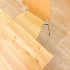 Image showing Wooden table and chair