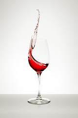 Image showing wine glass splash