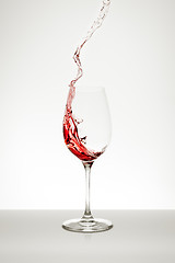 Image showing wine glass splash