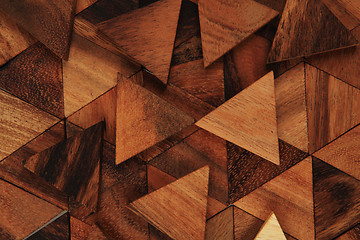 Image showing wooden triangle background