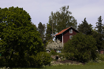 Image showing red cottage