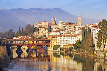 Image showing The Ponte Vecchio in Bassano del Grappa