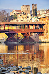 Image showing The Ponte Vecchio in Bassano del Grappa