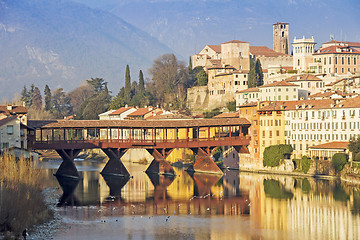 Image showing The Ponte Vecchio in Bassano del Grappa