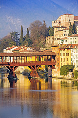 Image showing The Ponte Vecchio in Bassano del Grappa