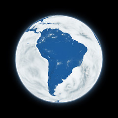 Image showing South America on planet Earth