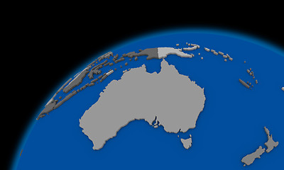 Image showing Australia on planet Earth political map