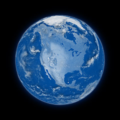 Image showing North America on planet Earth