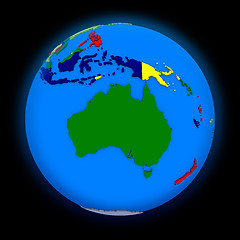 Image showing Australia on political Earth
