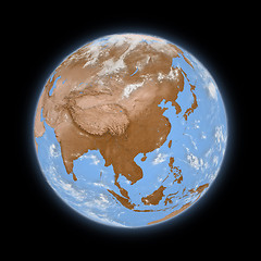 Image showing Southeast Asia on planet Earth