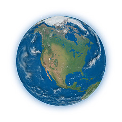 Image showing North America on planet Earth