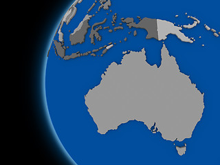 Image showing Australian continent on political Earth