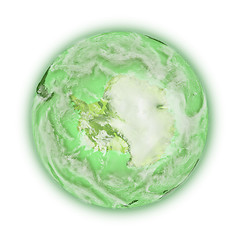 Image showing Antarctica on green planet Earth