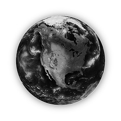 Image showing North America on dark planet Earth