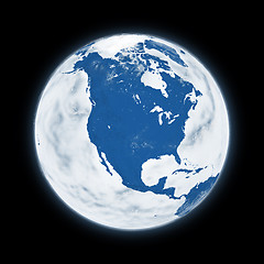 Image showing North America on planet Earth