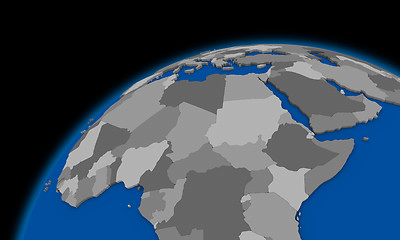 Image showing central Africa on planet Earth political map