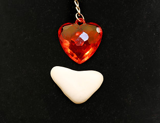 Image showing Red heart plastic
