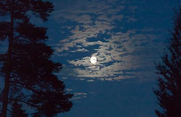 Image showing night sky with moon