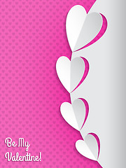 Image showing Cool valentine greeting card with hearts