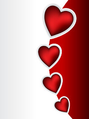 Image showing Cool valentine greeting with 3d heart shapes