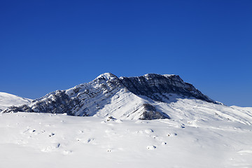 Image showing Winter snowy mountains