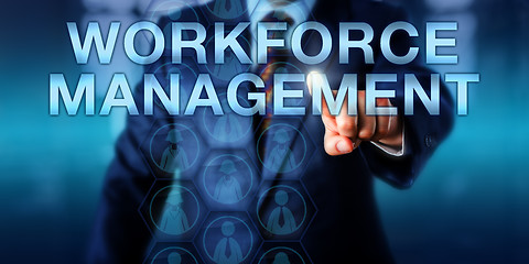 Image showing HR Manager Pushing WORKFORCE MANAGEMENT