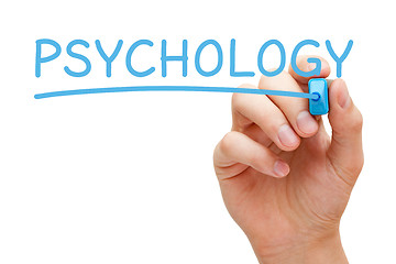 Image showing Psychology Hand Blue Marker