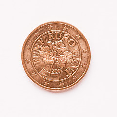 Image showing  Austrian 5 cent coin vintage