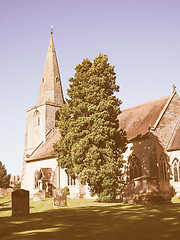 Image showing St Mary Magdalene church in Tanworth in Arden vintage