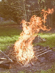 Image showing  Burning fire vintage