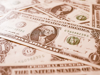 Image showing  Dollar notes 1 Dollar vintage