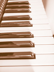 Image showing  Music keyboard vintage